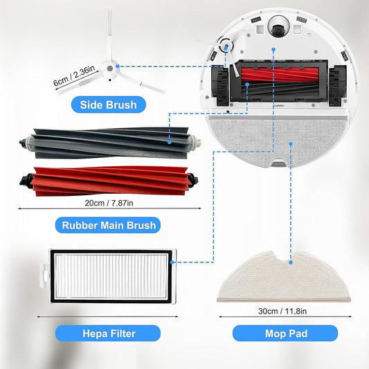 Roborock Q8 Max/q8 Max+/q5 Pro Robot Vacuum Cleaner Accessory Kit - Spare Parts for Roborock Q8 Max/q8 V1237-ZY-203-1445