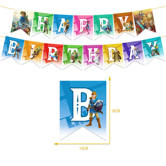 The Legend of Zelda Party Decorations: Complete set for a Hyrule-themed birthday party! Package 1 18Pcs V1237-ZY-203-1457