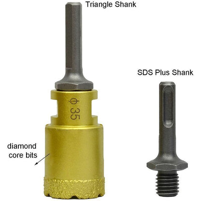 M14 external thread to SDS Plus internal thread and internal triangle adapter for drill grinder, from DEBUNS V1237-ZY-203-1470