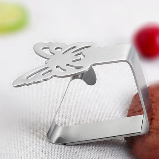 INF Butterfly-Shaped Cloth Clips / Cloth Holders, 4-pack Silver V1237-ZY-203-1560
