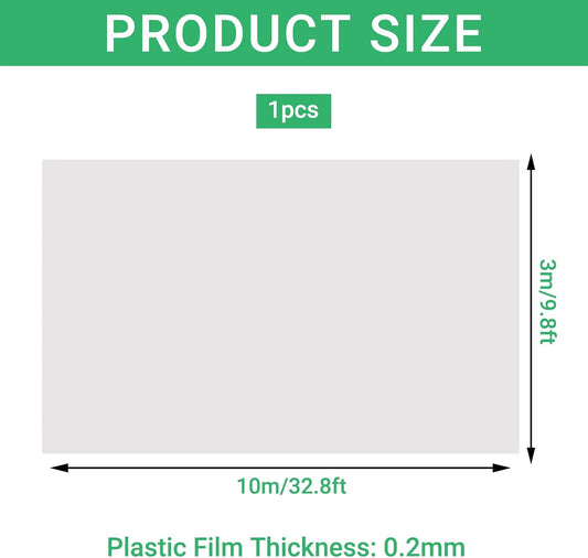 (Special Offer) 2x6m Polyethylene Greenhouse Film, Transparent, Extra Thick Garden Film for Foil Tunnels 10 m V1237-ZY-203-1563