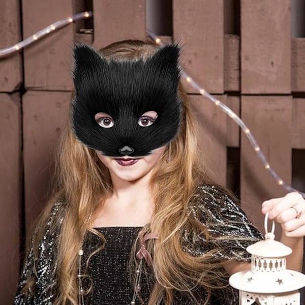 Grey Fox Tail & Cat Ears Costume Set with Gloves for Halloween Cosplay grey V1237-ZY-203-1614