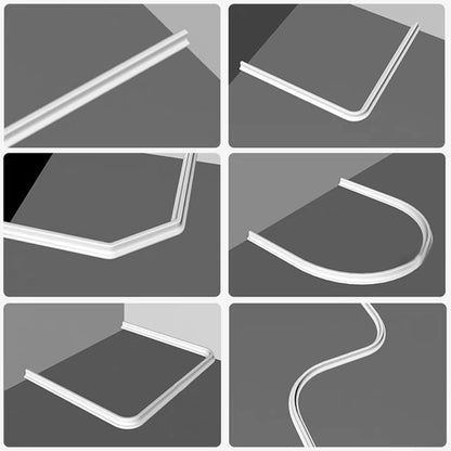 Shower Threshold / Water Barrier - Self-Adhesive Shower Strip - 2m Black V1237-ZY-203-1634