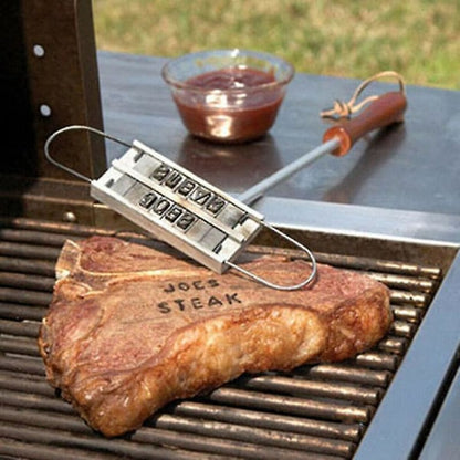 Printed Barbecue Wooden Handle Stamp Barbecue Meat DIY Steak V1237-ZY-203-1638