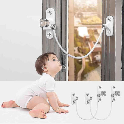 pcs Window Limiter, Window Limiter, Childproof Window Lock, Window Lock, Door Lock - White V1237-ZY-203-1645