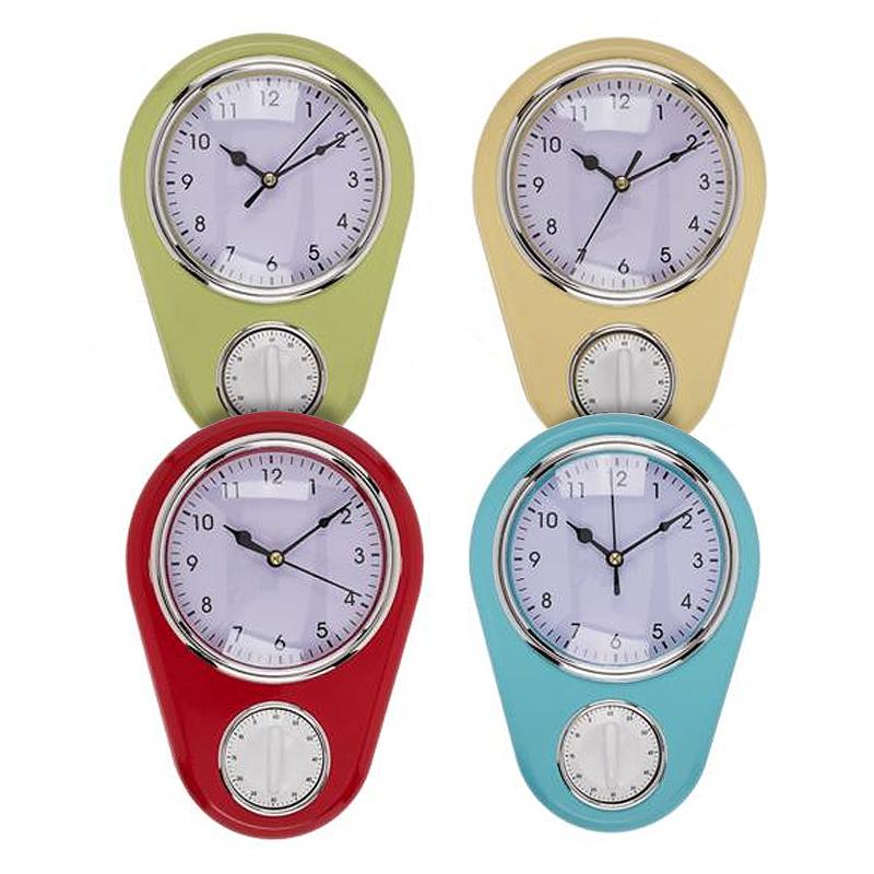 High Quality New Wall Clock & Timer - Clock with Timer Function Blue blue blue 435 V1237-ZY-203-1665