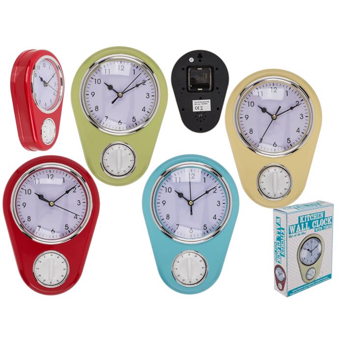High Quality New Wall Clock & Timer - Clock with Timer Function Blue blue blue 435 V1237-ZY-203-1665