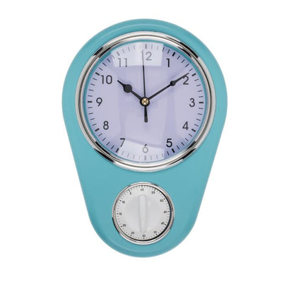 High Quality New Wall Clock & Timer - Clock with Timer Function Blue blue blue 435 V1237-ZY-203-1665