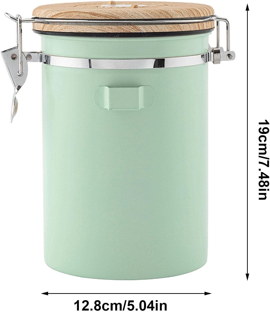 (Green) Coffee Container - Coffee Jar - 1.8L - Coffee Container Storage Jar - Coffee Container - Airtight V1237-ZY-203-1708