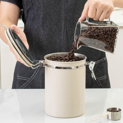 (Green) Coffee Container - Coffee Jar - 1.8L - Coffee Container Storage Jar - Coffee Container - Airtight V1237-ZY-203-1708