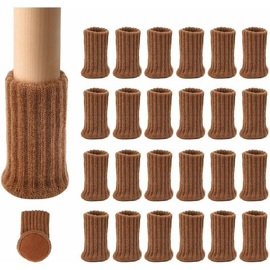 24 Pairs Non-Slip Knitted Furniture Socks for Chair Legs, Prevents Scratches and Reduces Noise, Easy to Move, V1237-ZY-203-1712