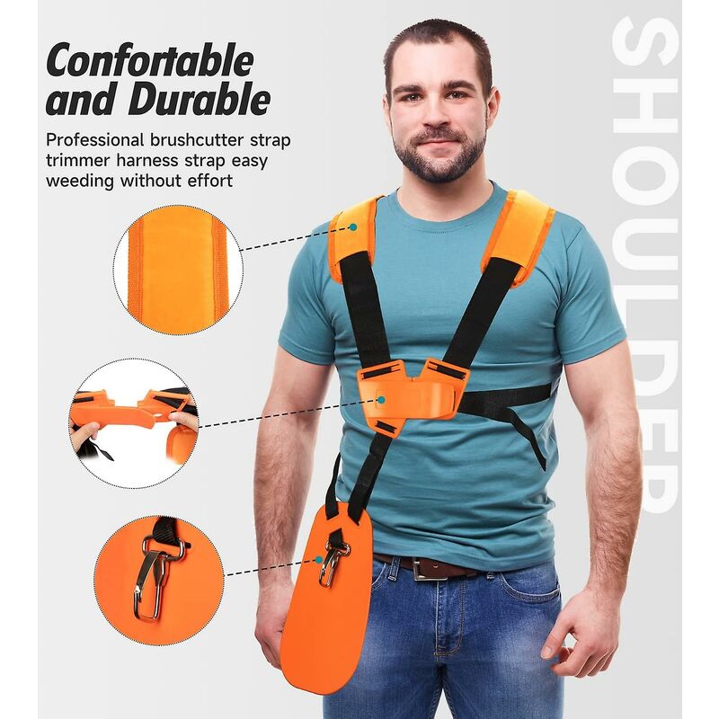 Universal Adjustable Comfort Double Strap Harness for Brushcutter Lawn Mower V1237-ZY-203-1719