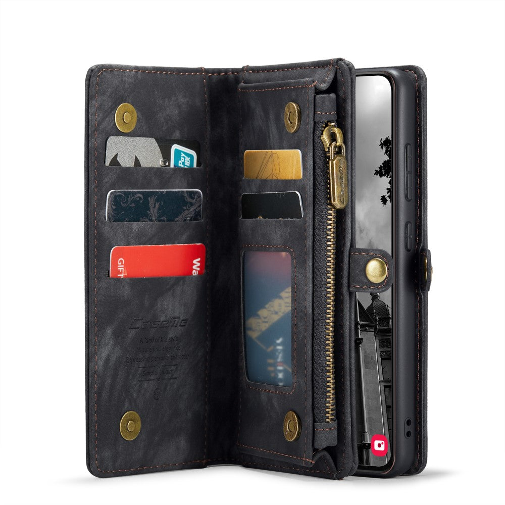 CaseMe Multi-Slot 2 in 1 Wallet Case Galaxy S25 Black V1237-ZY-203-1727