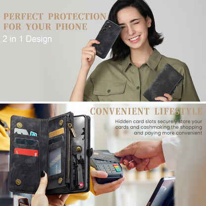 CaseMe Multi-Slot 2 in 1 Wallet Case Galaxy S25 Black V1237-ZY-203-1727