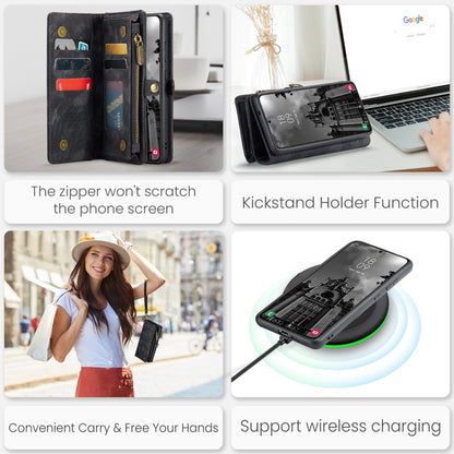 CaseMe Multi-Slot 2 in 1 Wallet Case Galaxy S25 Black V1237-ZY-203-1727