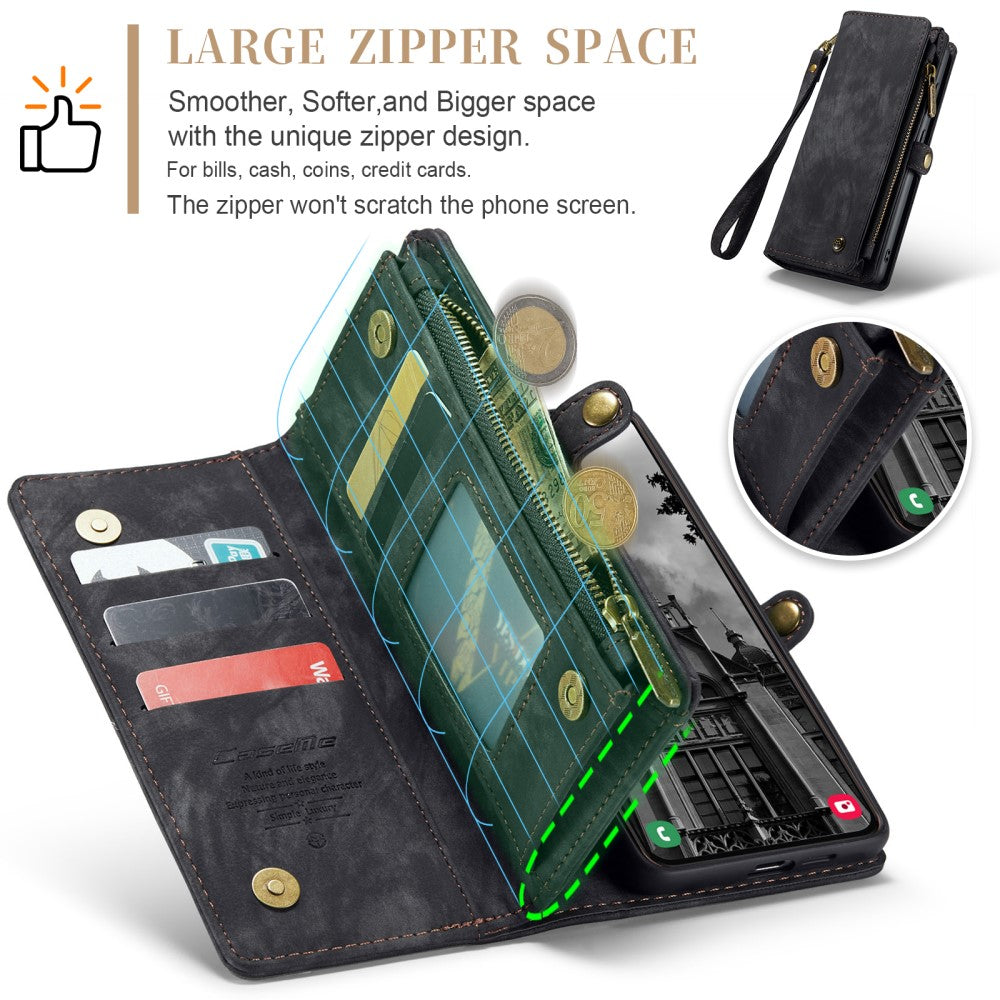 CaseMe Multi-Slot 2 in 1 Wallet Case Galaxy S25 Black V1237-ZY-203-1727