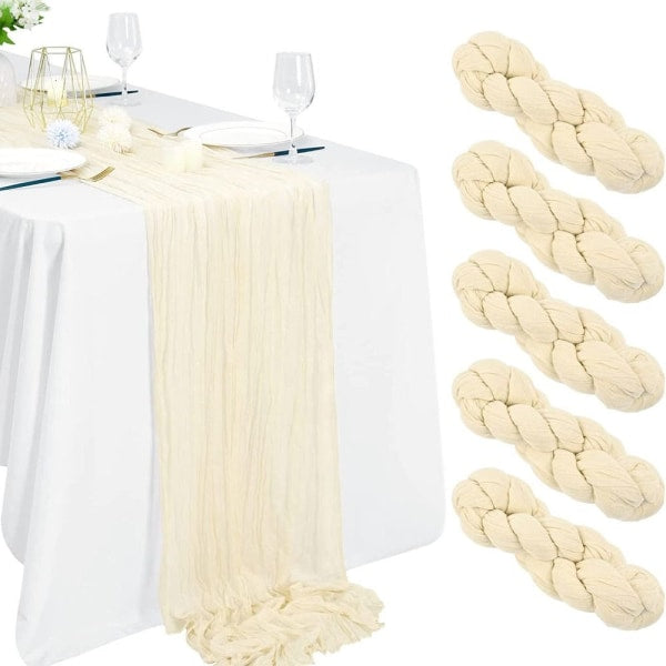 1st Cheesecloth Table Runner Loose-woven Table Runner LIGHT GREEN Light Green V1237-ZY-203-1792