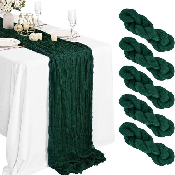 1st Cheesecloth Table Runner Loose-woven Table Runner LIGHT GREEN Light Green V1237-ZY-203-1792