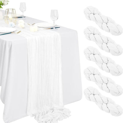 1st Cheesecloth Table Runner Loose-woven Table Runner LIGHT GREEN Light Green V1237-ZY-203-1792