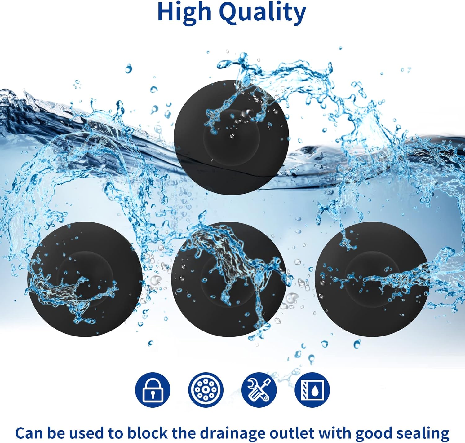 4-Pack Pool Wall Plug Replacement Parts - Above Ground Pool Filter Pump Filter Hole Plug Compatible with V1237-ZY-203-1798