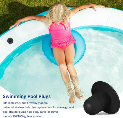 4-Pack Pool Wall Plug Replacement Parts - Above Ground Pool Filter Pump Filter Hole Plug Compatible with V1237-ZY-203-1798