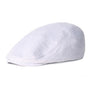 Cotton Cap for Men and Women - Soft Casual Beret, Solid Color Unisex - White, One Size V1237-ZY-203-1801