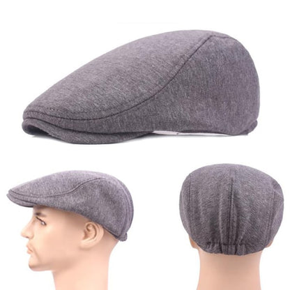 Cotton Cap for Men and Women - Soft Casual Beret, Solid Color Unisex - White, One Size V1237-ZY-203-1801