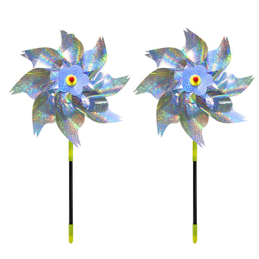 INF Reflective Scarecrow Wind Spinner Silver 2-pack V1237-ZY-203-1817