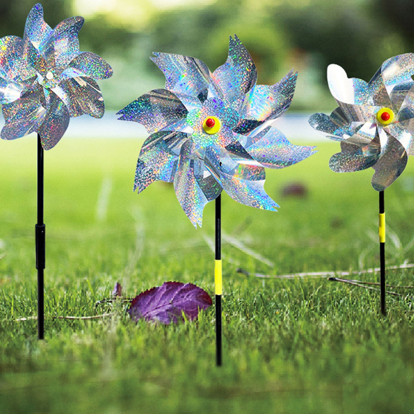 INF Reflective Scarecrow Wind Spinner Silver 2-pack V1237-ZY-203-1817