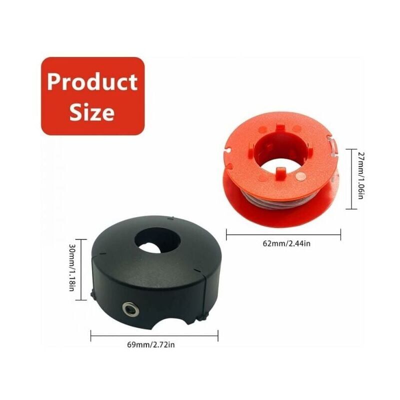 Bosch Art 23 26 30 Easytrim & Combitrim Wire Spool, 8M x 1.6mm, F016800175 (3 Spools + 1 Cover) V1237-ZY-203-1826