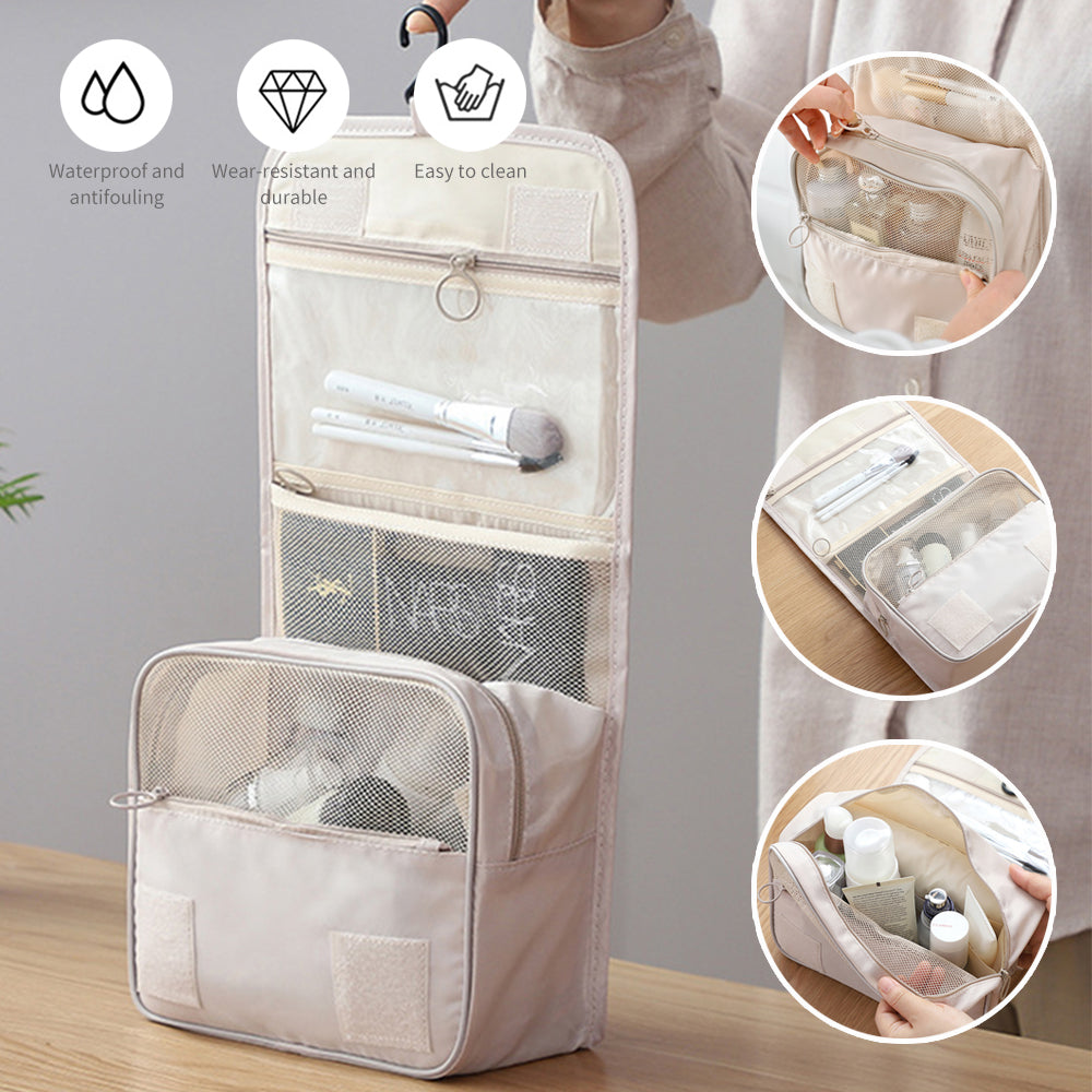 Hanging Toiletry Bag for Women Travel Toiletry Bags with Hook Beige V1237-ZY-203-1833