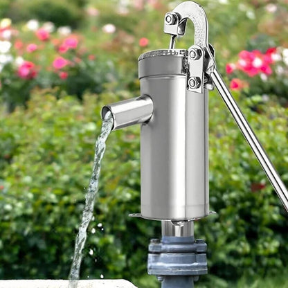 Stainless steel hand water pump - Hand pump - Manual water pump for groundwater up to 10 m depth V1237-ZY-203-1838