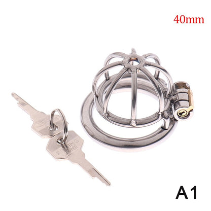 Stainless Steel Male Chastity Cage with Spikes - Perfect 40mm V1237-ZY-203-1848