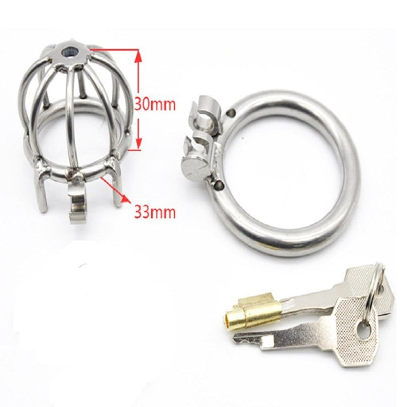 Stainless Steel Male Chastity Cage with Spikes - Perfect 40mm V1237-ZY-203-1848