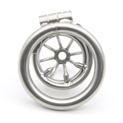 Stainless Steel Male Chastity Cage with Spikes - Perfect 40mm V1237-ZY-203-1848