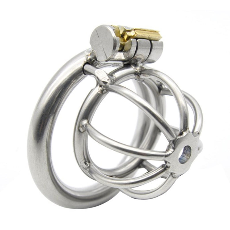 Stainless Steel Male Chastity Cage with Spikes - Perfect 40mm V1237-ZY-203-1848