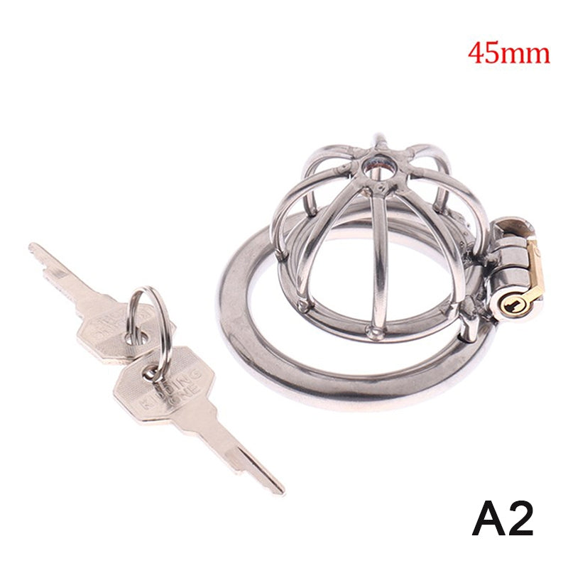 Stainless Steel Male Chastity Cage with Spikes - Perfect 40mm V1237-ZY-203-1848