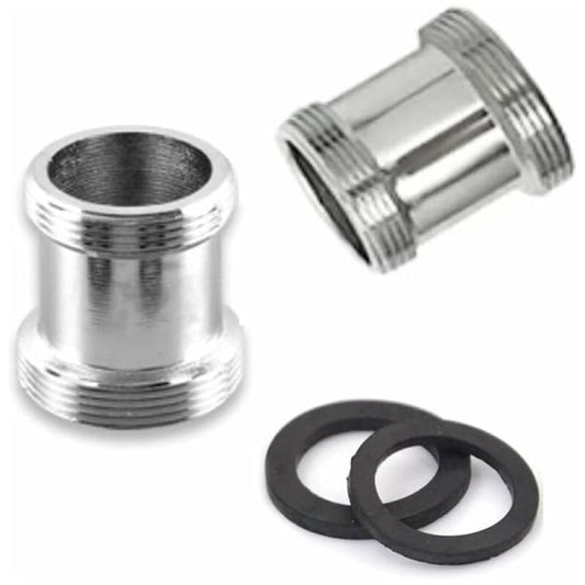 2-pack Brass Faucet Adapter 22mm NPT Male to Male Faucet Aerator Connector for Sink Faucet Water Filter V1237-ZY-203-1849