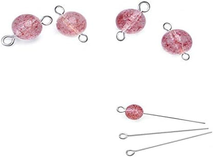 300pcs 4cm 304 Stainless Steel Open Eye Pins Head Pins for Jewelry Making, (Silver) Silver Silver Silver V1237-ZY-203-1850