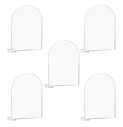 5-pack Transparent Acrylic Sign Acrylic Wedding Table Number with Stand Blank Arched Guest Name Table Number V1237-ZY-203-1878