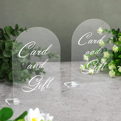 5-pack Transparent Acrylic Sign Acrylic Wedding Table Number with Stand Blank Arched Guest Name Table Number V1237-ZY-203-1878