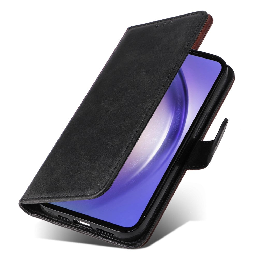 SKALO Samsung A55 5G PU Leather Wallet Case - Multiple Colors Black V1237-ZY-203-1907