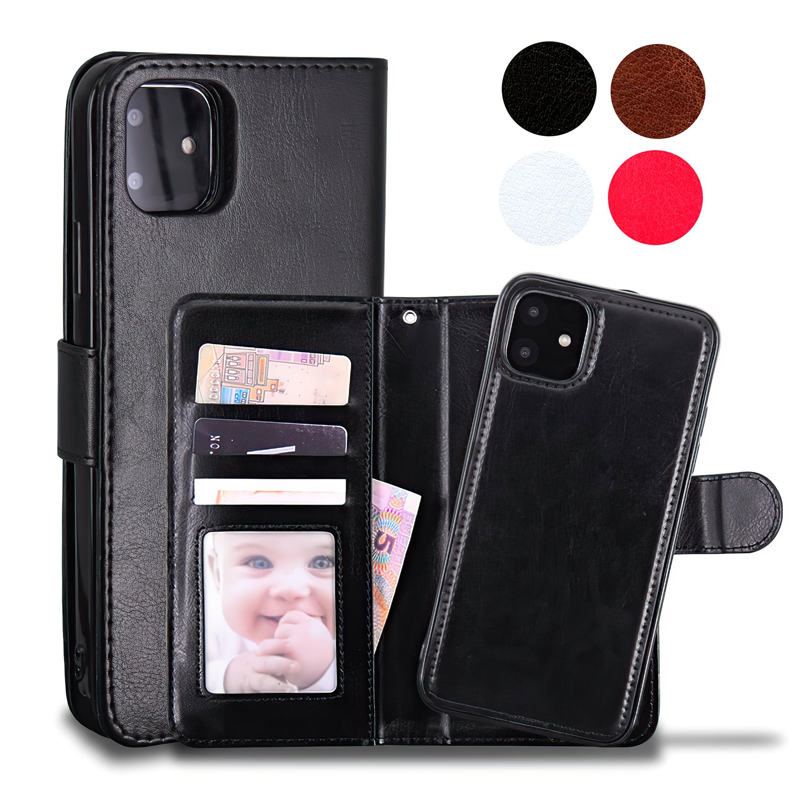 iPhone 12 - Leather Case / Protection Pink V1237-ZY-203-1934