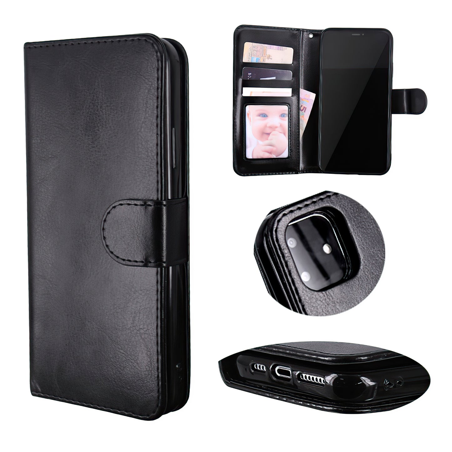 iPhone 12 - Leather Case / Protection Pink V1237-ZY-203-1934