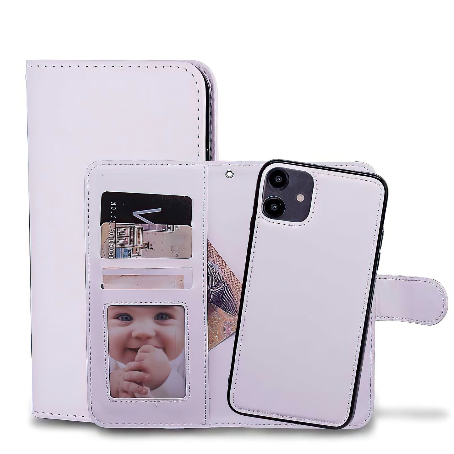 iPhone 12 - Leather Case / Protection Pink V1237-ZY-203-1934
