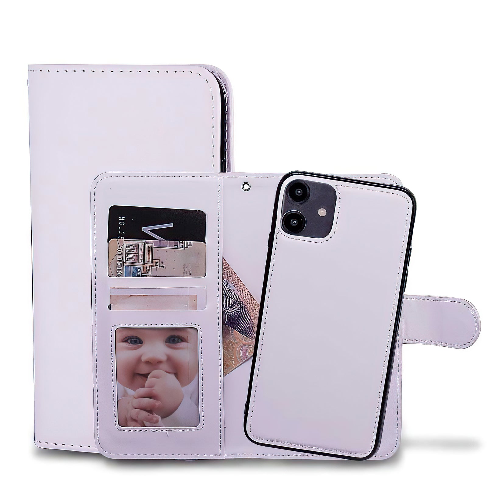 iPhone 12 - Leather Case / Protection Pink V1237-ZY-203-1934