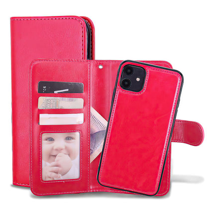iPhone 12 - Leather Case / Protection Pink V1237-ZY-203-1934