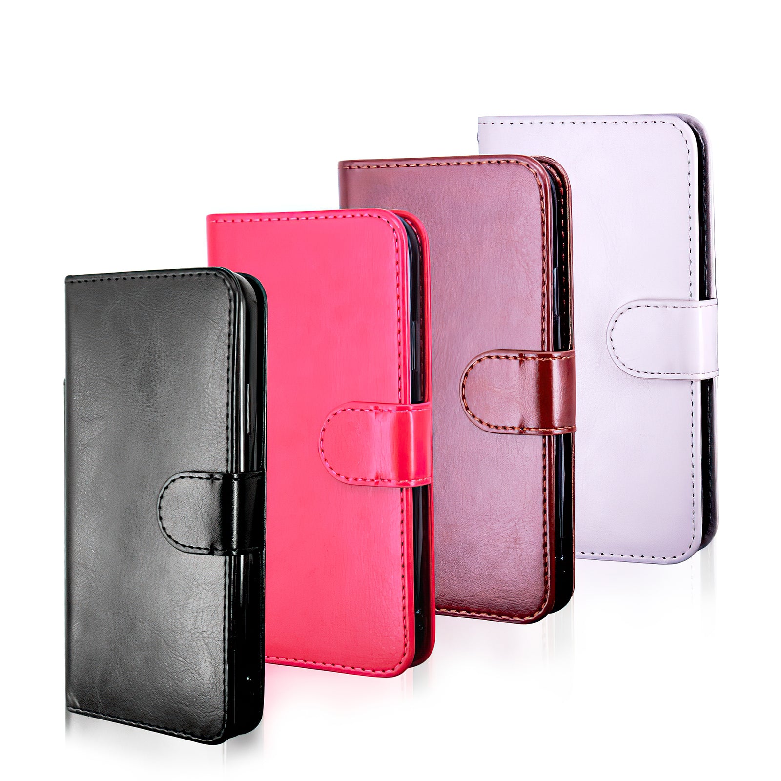 iPhone 12 - Leather Case / Protection Pink V1237-ZY-203-1934