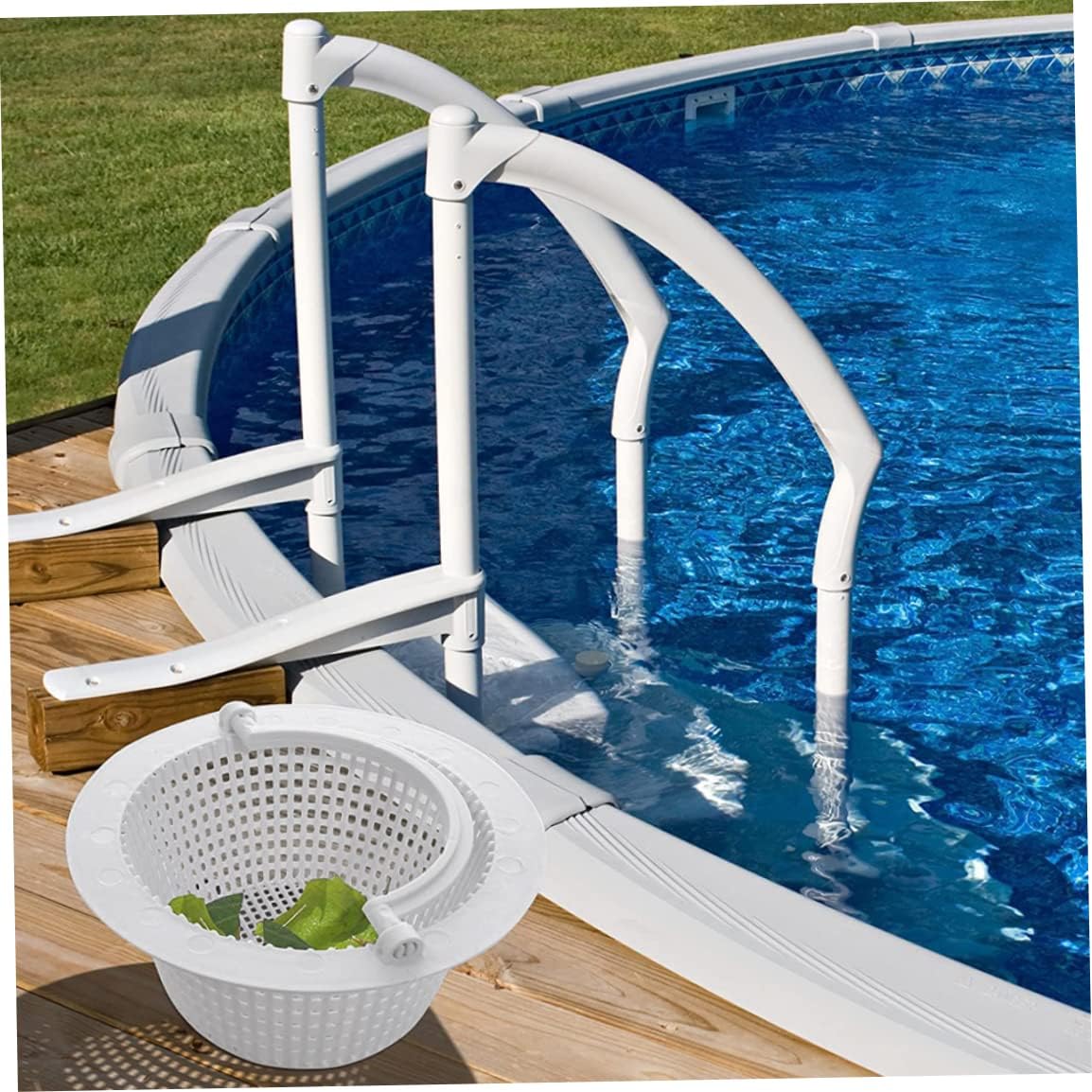 Pool Filter Basket, 15.8 x 7.6 cm pool hole basket with handle safe plastic replacement pool filter basket V1237-ZY-203-1981