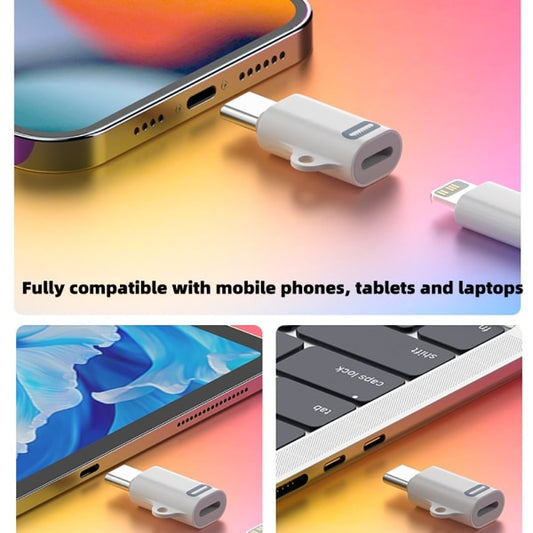 Compatible with iPhone, Lightning to USB-C adapter compatible with e.g. iPhone 15 White V1237-ZY-203-1986